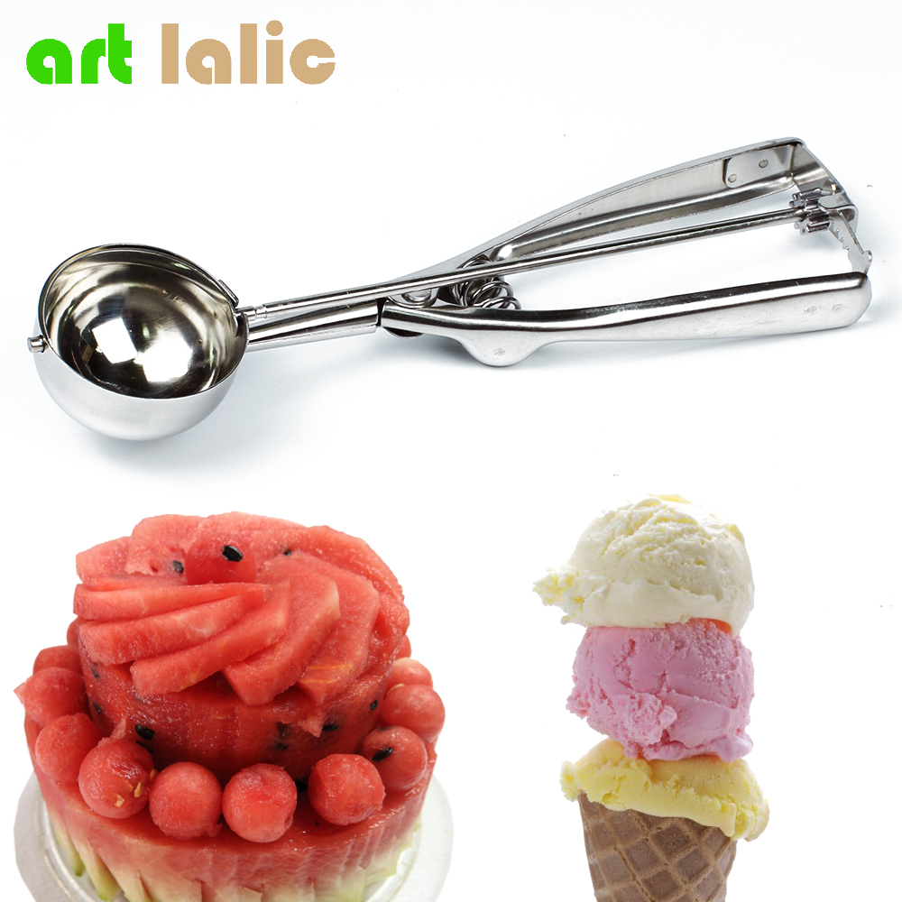 5cm Ice Cream Scoop Stainless Steel Non-Stick Ice Cream Spoon Watermelon  Potatoes Jelly Frozen Yogurt Cookies Decorating Tool