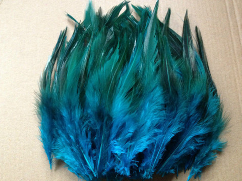50 pcs blue pheasant feather, 10-15cm long, DIY jewelry decoration Rooster feathers ► Photo 1/6