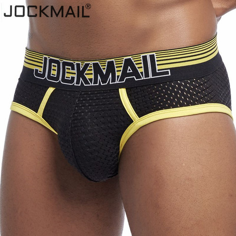 JOCKMAIL New Mesh Sexy Men Underwear ice silk Men Briefs Breathable Slip bikini Gay Male Panties Underpants men thongs g strings ► Photo 1/6