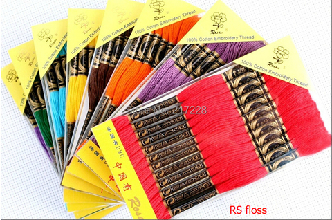 Free delivery Wholesale 447 colors RS Rosace cotton cross stitch thread floss, equal DMC Thread Floss, 8 meters ► Photo 1/1