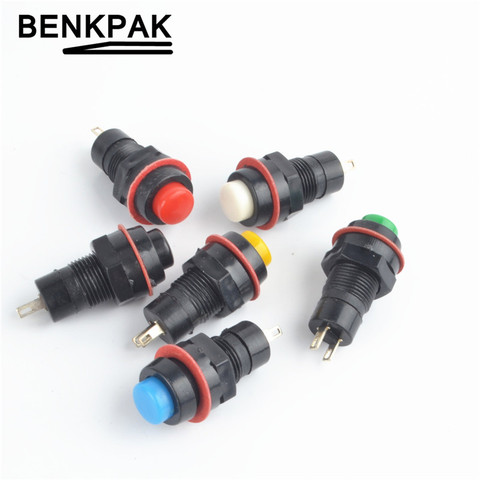 6pcs spring return push button switch 10mm Normally Open no-fixed switch , momentary push button no-latching ► Photo 1/6