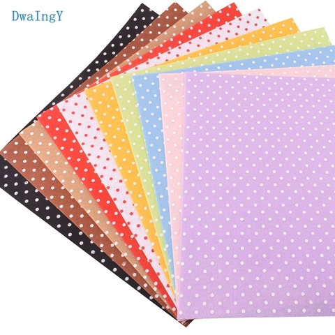 DwaIngY Printed Point Non Woven Felt Fabric 1mm Thickness Polyester Cloth Sewing Dolls Crafts Home Decoration Pattern 10ps15x15c ► Photo 1/4