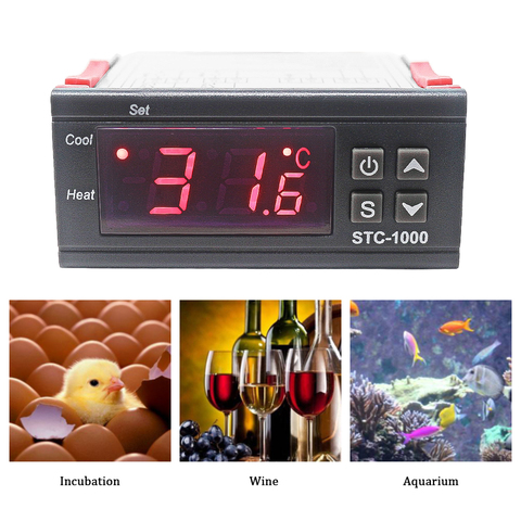 STC-1000 LCD Digital Thermostat Temperature Controller for Incubator Two Relay Output Thermoregulator Heater And Cooler ► Photo 1/6