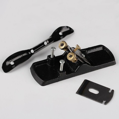 Mini hand push cast iron black woodworking planer hand planing double wire small planer ► Photo 1/5