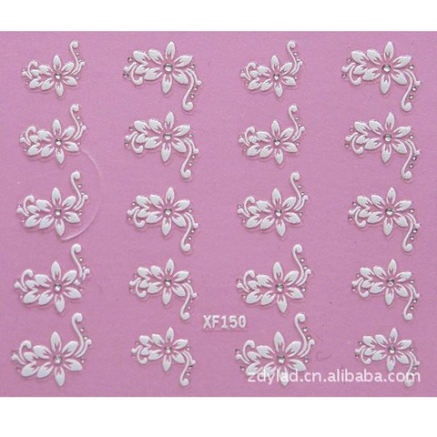 3D DIY Flower Design Water Transfer Nails Art Sticker Lady Women Manicure Tools Nail Wraps Decoration Decals Wholesale ► Photo 1/1