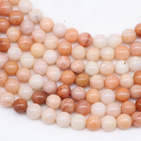 1strand/lot Natural Pink Aventurine Stone Bead 4/6/8/10/12mm Pick Size Round Loose Spacer Beads For DIY Jewelry Making Bracelet ► Photo 1/5