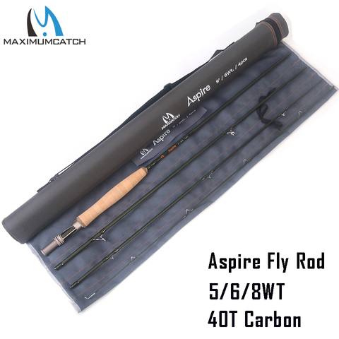 Maximumcatch Aspire Fly Fishing Rod 40T Carbon Fiber Fast Action Fly Rod With Cordura Tube 5/6/8 WT ► Photo 1/6