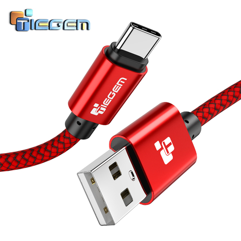 TIEGEM USB Type C Cable for Samsung S9 S8 Fast Charging Data TYPE-C Cable for Huawei Mate 20 Pro Mobile Phone Charger Cord USB-C ► Photo 1/6