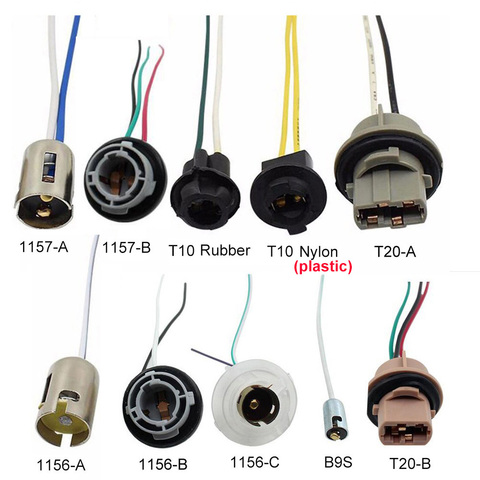 1PC LED T10 T20 1156 1157 B9S Car Lamp Lights Bulb Socket Adapter Extension Connector Plug Bulb Holder ► Photo 1/6