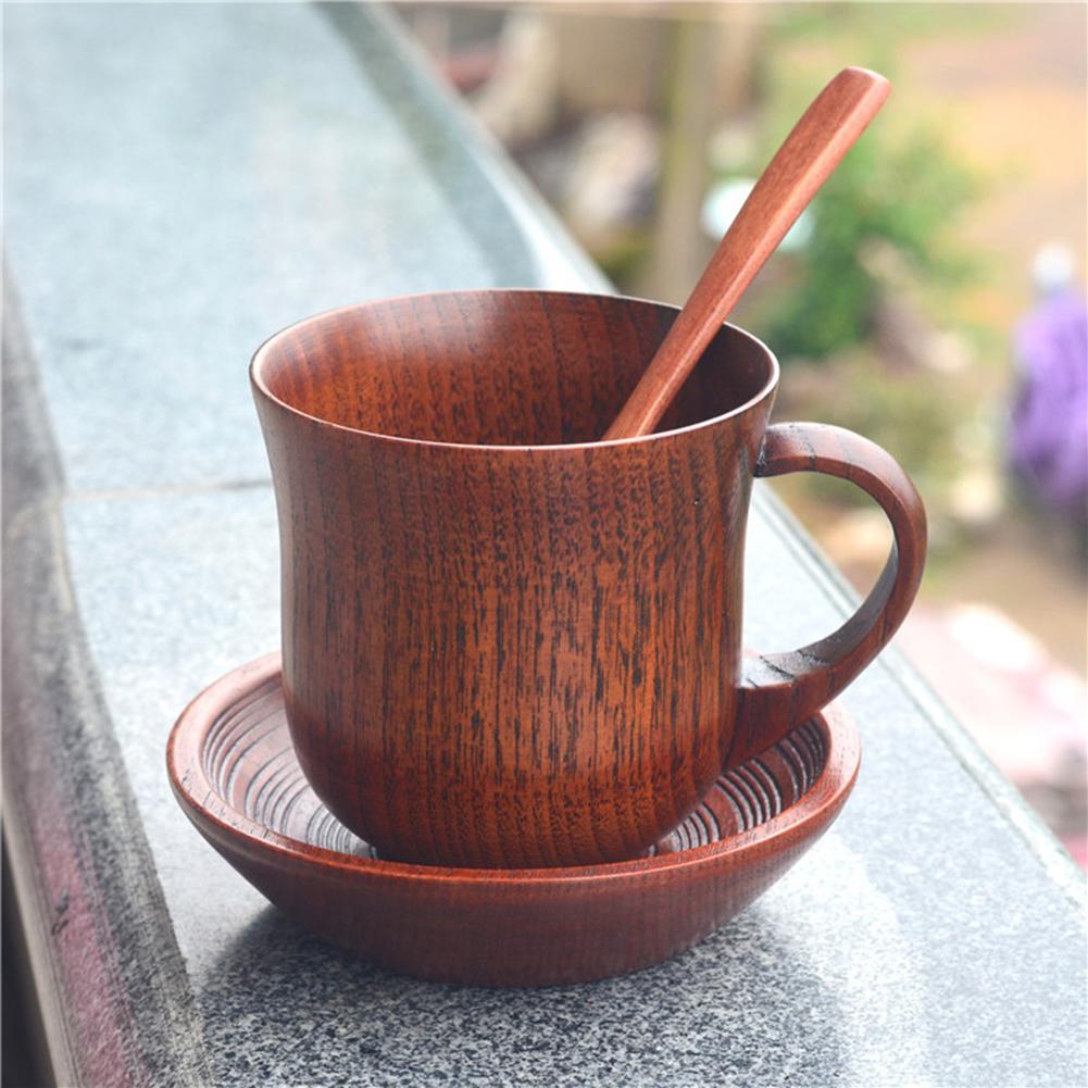 Small Handmade Natural Solid Wood Tea Cup Wooden Wine Coffee Water Drinking Mug 