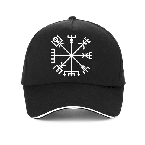 fashion Brand Vegvisir Futhark Runes Navigator Vegvisir Viking Compass Baseball cap Men Women adjustable Hip-Hop snapback hats ► Photo 1/6