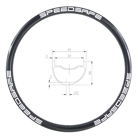 29er MTB AM ENDURO 40mm asymmetric carbon rim clincher tubeless 28mm deep UD 3K 12K matte glossy 24 28 32 Holes 29in hookless ► Photo 1/1