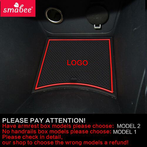 Smabee Non-Slip Gate Slot Cup Mat for Hyundai Solaris 2011-2015 Interior Accessories Anti-Slip Pad Rubber Coaster Cup Holder ► Photo 1/6