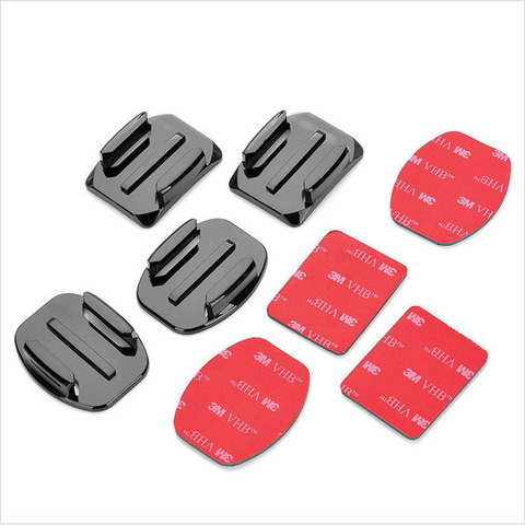 Flat Curved Surface Car Helmet Mount Stand+Adhesive pad Sticker kit for GoPro Hero 5 4 3 2 Xiaomi Yi SJ4000 SJ5000 Action Camera ► Photo 1/4