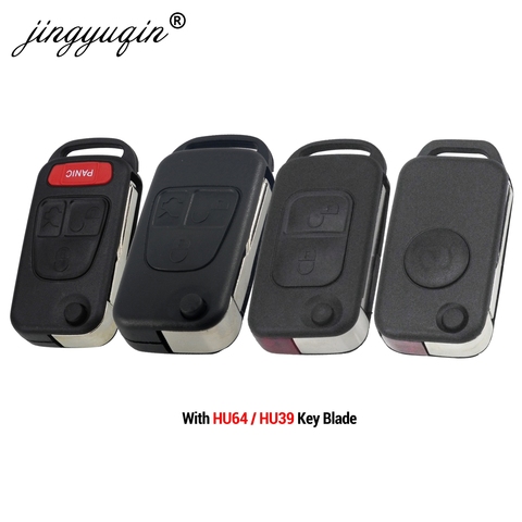 jingyuqin Flip Folding Remote Key shell 1/2/3/4 Button for Mercedes Benz SLK E113 A C E S W168 W124 W202 W203 Auto Car Key Case ► Photo 1/5
