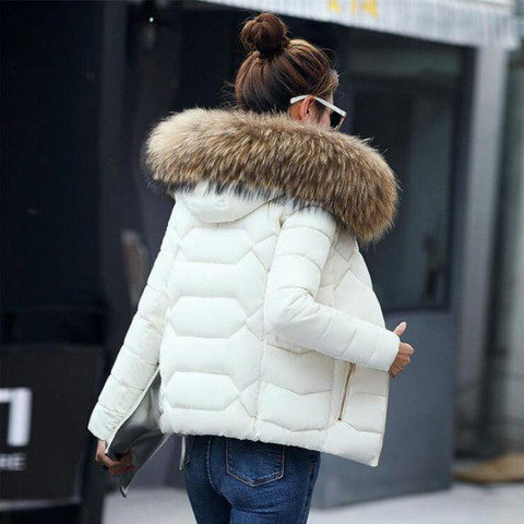 2022 New Winter Jacket Women Faux Fur Hooded Parka Coats Female Long Sleeve Thick Warm Snow Wear Jacket Coat Mujer Quilted Tops ► Photo 1/6