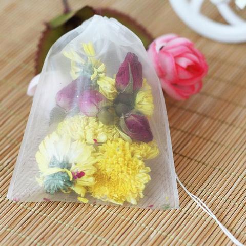 100pcs/lot Empty Tea Bag Nylon Material Teabags With String Heal Seal Filter Bag Paper for Herb Loose Tea 5sizes ► Photo 1/5