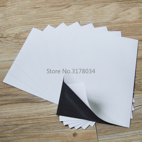 A4 5Sheets Flexible self adhesive soft rubber Magnetic Sheet board 0.5mm For DIY Art Photo Spellbinder Dies/Craft 297x210x0.5mm ► Photo 1/4