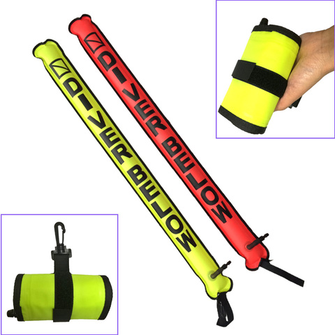 110cm Scuba Diving Surface Marker Buoy SMB Signal Tube Safety Sausage SMB Gear for Underwater Spearfishing Snorkeling Diver ► Photo 1/6