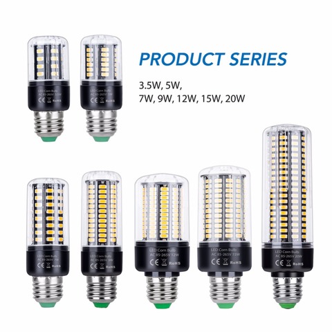 3PCS LED Bulb E27 LED Lamp E14 220V 110V LED Corn Bulb No Flicker LED Lights For Home Lampada LED 3.5W 5W 7W 9W 12W 15W 20W ► Photo 1/6