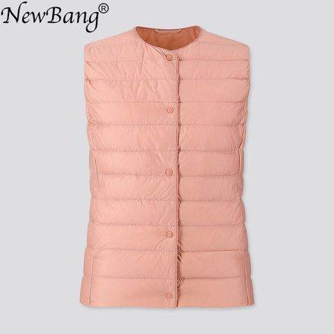 NewBang Women's Warm Vests Ultra Light Down Vest Women Matt Fabric Waistcoat Portable Warm Sleeveless Winter Liner ► Photo 1/6