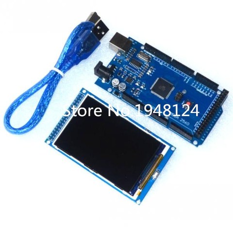 Free shipping! 3.5 inch TFT LCD screen module Ultra HD 320X480 for Arduino + MEGA 2560 R3 Board with usb cable ► Photo 1/4