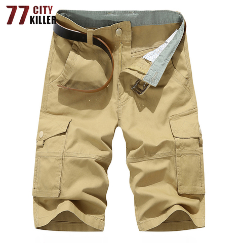 77City Killer Camouflag Cargo Shorts Men Brand Summer Military Mens Shorts Outwear Breathable Men Shorts short homme Size 29-40 ► Photo 1/1