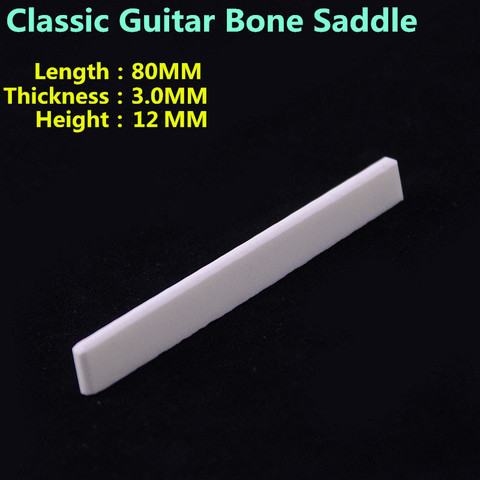 Real Bone Bridge Saddle  For Classical Guitar  80MM * 3.0MM * 12MM ► Photo 1/3