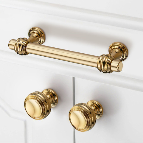 American PVD Zinc Alloy Furniture Handles Dresser Drawer Knobs Kitchen Cabinet Pulls ► Photo 1/6