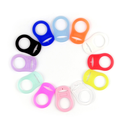 TYRY.HU 5pc/lot  Dummy Pacifier Holder Clip Adapter Ring Button Style Pacifier Adapter DIY Baby Shower Gift Accessories ► Photo 1/6
