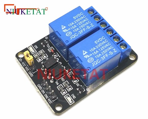2 Channel Relay 5v with light coupling protection expansion board have a single way  2 road relay module 5v free shipping ► Photo 1/2