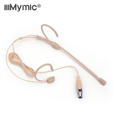 Professional Beige 4-Pin Headset Condenser Microphone Speech Headworn Microfone for Shure Wireless System Mini 4 Pin XLR Mic ► Photo 1/1