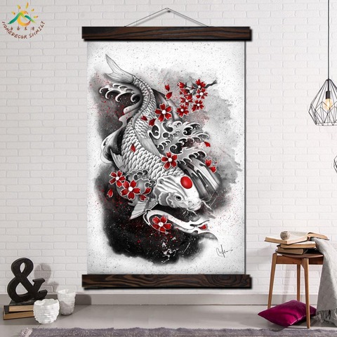 Art Gold Fish Modern Wall Art Print Pop Picture And Poster Frame Hanging Scroll Canvas Painting Canvas Poster for Living Room ► Photo 1/6