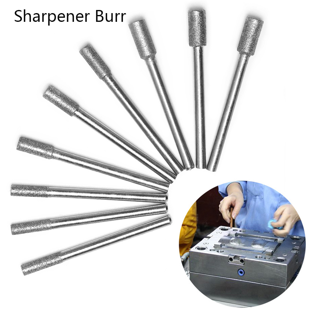 Chainsaw Sharpener Grit 5pcs 5/32” Diamond Burr Stone Round File Power Rotary 