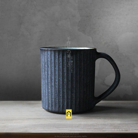 brand 100% handmade American brief style pottery coffee mug with handgrip tray retro classic ceramic milk tea cups and mugs ► Photo 1/1