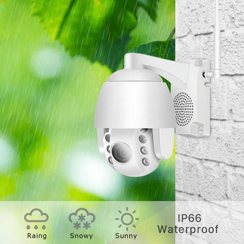 1080P Mini PTZ Speed Dome WIFI IP Camera waterproof Outdoor 2.0MP 5X Zoom / 4mm Fixed Lens Wireless Camera IR 60m Two Way Audio ► Photo 1/6