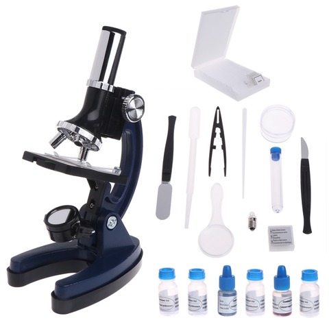 Durable Metal Arm Children Kid Biological Microscope Set Student Educational Toy 100x 600x 1200x Dropshipping ► Photo 1/6