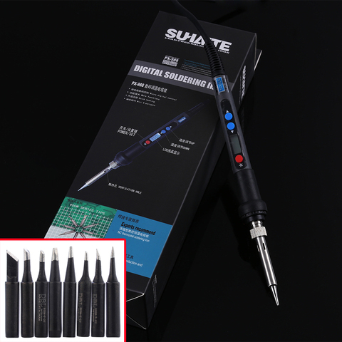 110V/220V 90W Digital LCD Solder Soldering Iron Fer a Souder Adjustable Temperature Soldering Welding Tools With 8Pcs Tips ► Photo 1/6