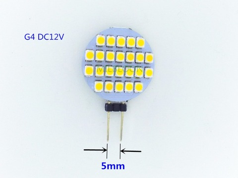G4 LED DC12V 3528-24SMD Flat light bulb 180 degrees glowing crystal chandelier light source G4 disk bulb flimsy LED G4 ► Photo 1/1