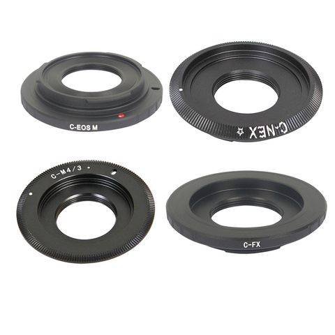 Adapter Ring C Mount Movie Lens To for Canon EOS M FX NEX M4/3 MFT Mount C-EOS M C-NEX C-FX C-M4/3 CCTV Lens mount adapter ring ► Photo 1/6