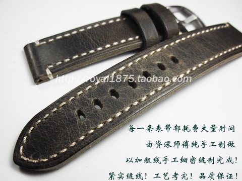 Retro Brown High Quality Handmade Straps Men's 18 19 20 21 22mm watch band Matte Leather For Omega MIDO IWC Tissot Seiko Rolex ► Photo 1/1