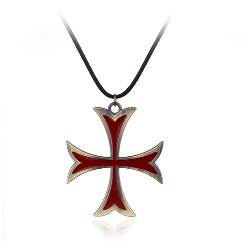 Medieval Jewelry Mens Necklace Stainless Steel Vintage Knights Templar Iron Cross Pendant Necklace For Men Cross Jewelry ► Photo 1/5