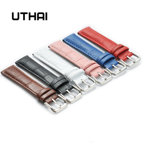UTHAI Z08 plus Watch Band Genuine Leather Straps 10-24mm 16/18/20/22/24mm Watch Accessories High Quality Brown Colors Watchbands ► Photo 1/6