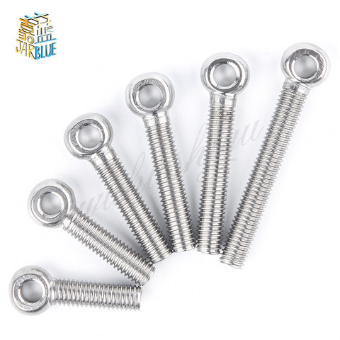304 Stainless Steel Eye Bolt A2 Marine Lifting Eye Screws Ring Loop Hole  for Eyebolt Cable