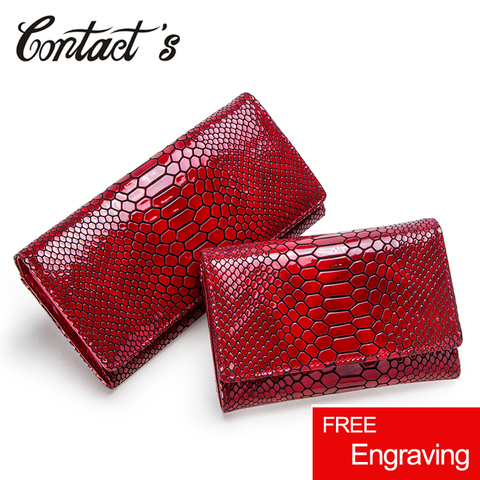 Luxury Brand Women Clutch Wallets Genuine Leather Snake Pattern Print Long Coin Purse Female Cell Phone Holder Bag Dollar Price ► Photo 1/6