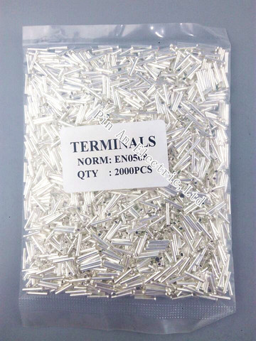 2000PCS EN0506 Tube Naked Terminal Bootlace Cooper Ferrules kit set Wire Copper Crimp Connector Insulated Cord Pin End Terminal ► Photo 1/1