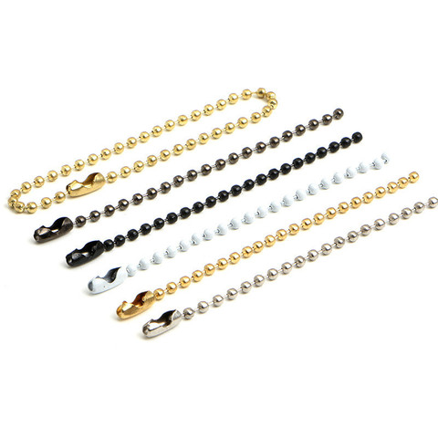 50Pcs Round Ball Bead Chains Crafting Garment/Dolls/Bags/Label Hang Tags Chain Buckles Key Ring Connector DIY Jewelry Findings ► Photo 1/6