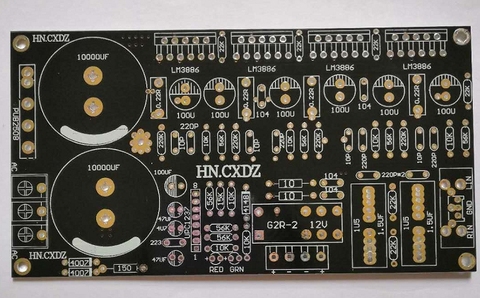 Fannyda LM3886 dual series pure back stage power amplifiers strip protection circuits board PCB blank board ► Photo 1/2
