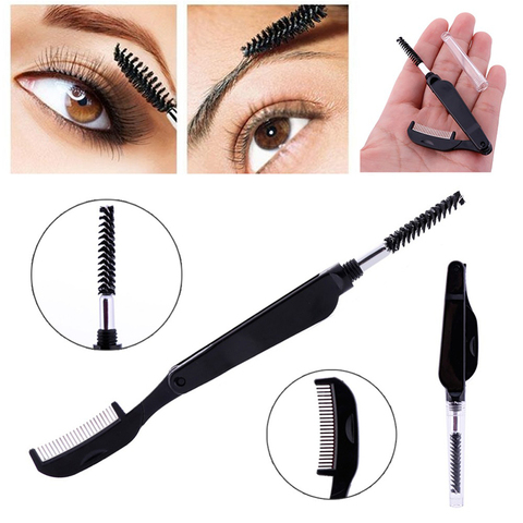 Double Head Fashion Foldable Steel Eyebrow Eyelashes Eye Brow Extension Brush Metal Comb Cosmetic Makeup Tools Eyelashes Comb ► Photo 1/6