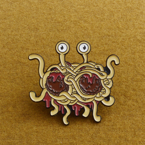 Spaghetti Enamel Pin Macaroni Products Ramen Funny Flair Brooch Denim Jeans Shirt Coat Lapel pin Metal badge ► Photo 1/6